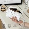 Gesteppte Punkt-Kosmetiktasche für Damen Mädchen Klein Groß Lippenstift Pinsel Kosmetikbeutel Etui Tragbare Mini-Geldbörse Münzbörse Taschen
