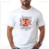 Tokyo Bedrucktes Muster Lässiges Baumwoll-T-Shirt Geeignet für Männer und Frauen Kurzärmelig Rundhals Sommerkleidung