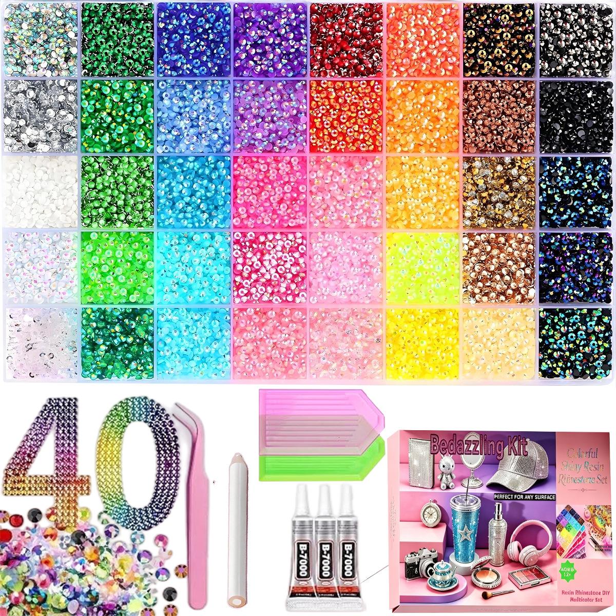 Rhinestones komplekts, ieskaitot rhinestones un instrumentus