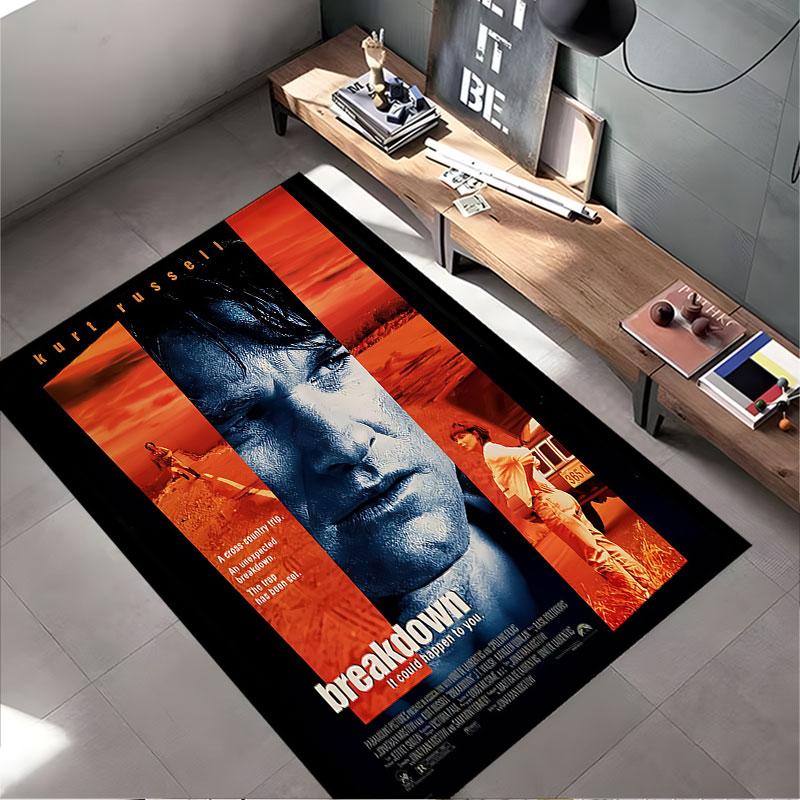 Breakdown Movie Theme Carpet suitable as a non-slip mat for the living room or bedroom sofa