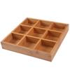 ZISIZ Bamboo Divided Serving Tray for Hot Pot