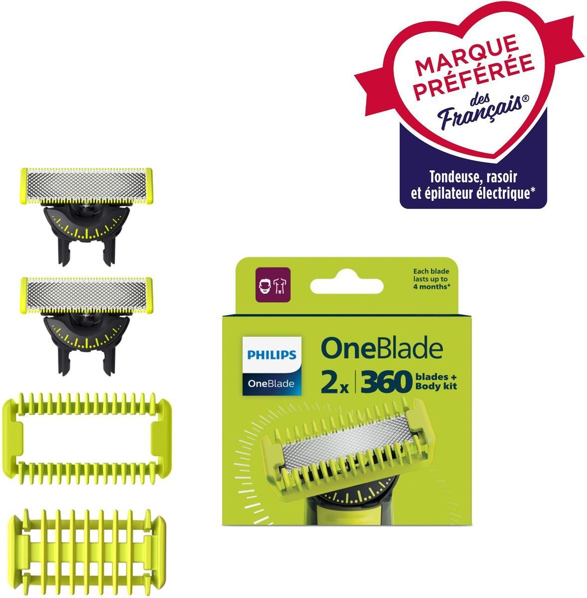 Philips OneBlade 360 QP624/50 Ersatzklingen, 2er-Pack + Körperpflege-Set - Bild 8