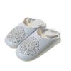 Odorless Leather Babouche Moroccan Soft Gray and Silver Silver Room Day Gift [cocomorocco] Slippers, (with Sequins), Shoes, Cocomorocco, Mother's