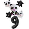 Xiaohongshu Panda Balloon Cute Panda 1-10 Birthday Party Decoration Arrangement Aluminum Film Balloon