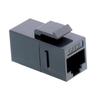 RJ45 Cat6 UTP Coupler - VALUE - Black - 8 Contacts - Easy To Assemble - Dimensions 19.3x14.7mm