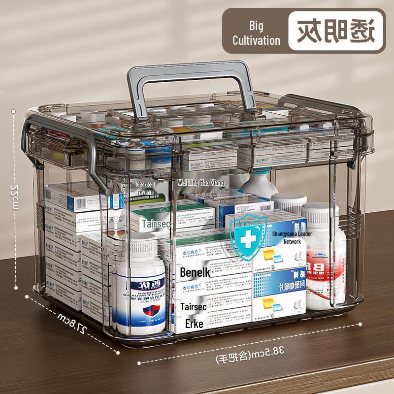 Portable Multi-Layer Medicine Box - Household Large Capacity Transparent Pill Organizer