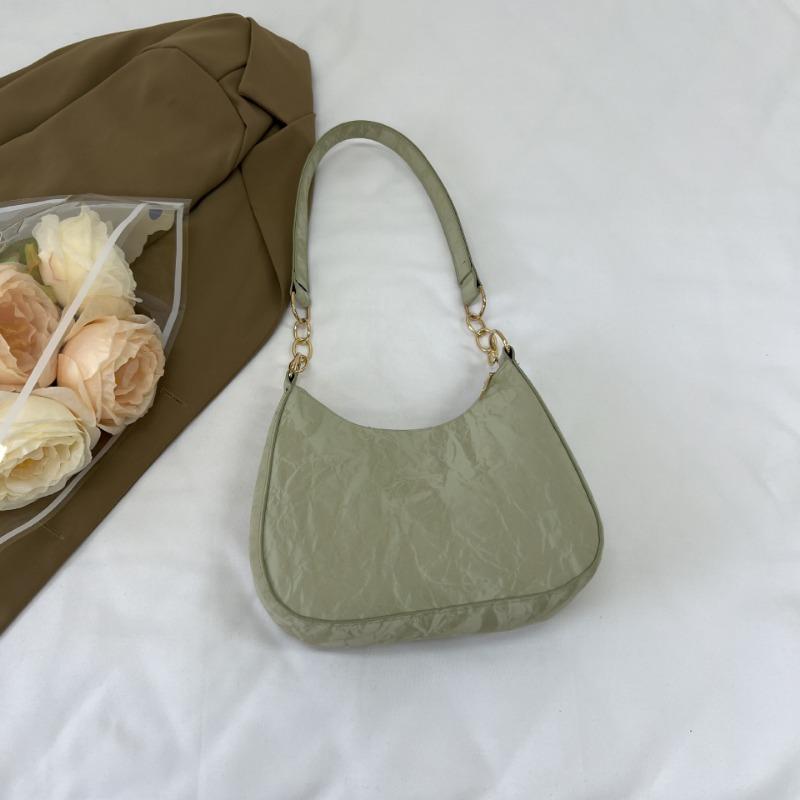 

Popular texture niche design small bag women s spring beautiful new shoulder underarm bag crescent bag зелёный
