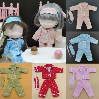 Augenmaske Puppen Pyjama Hemd Hose Obitsu 11 Kleidung Puppenzubehör Ob11 Schlafkleidung Mädchen Geschenk