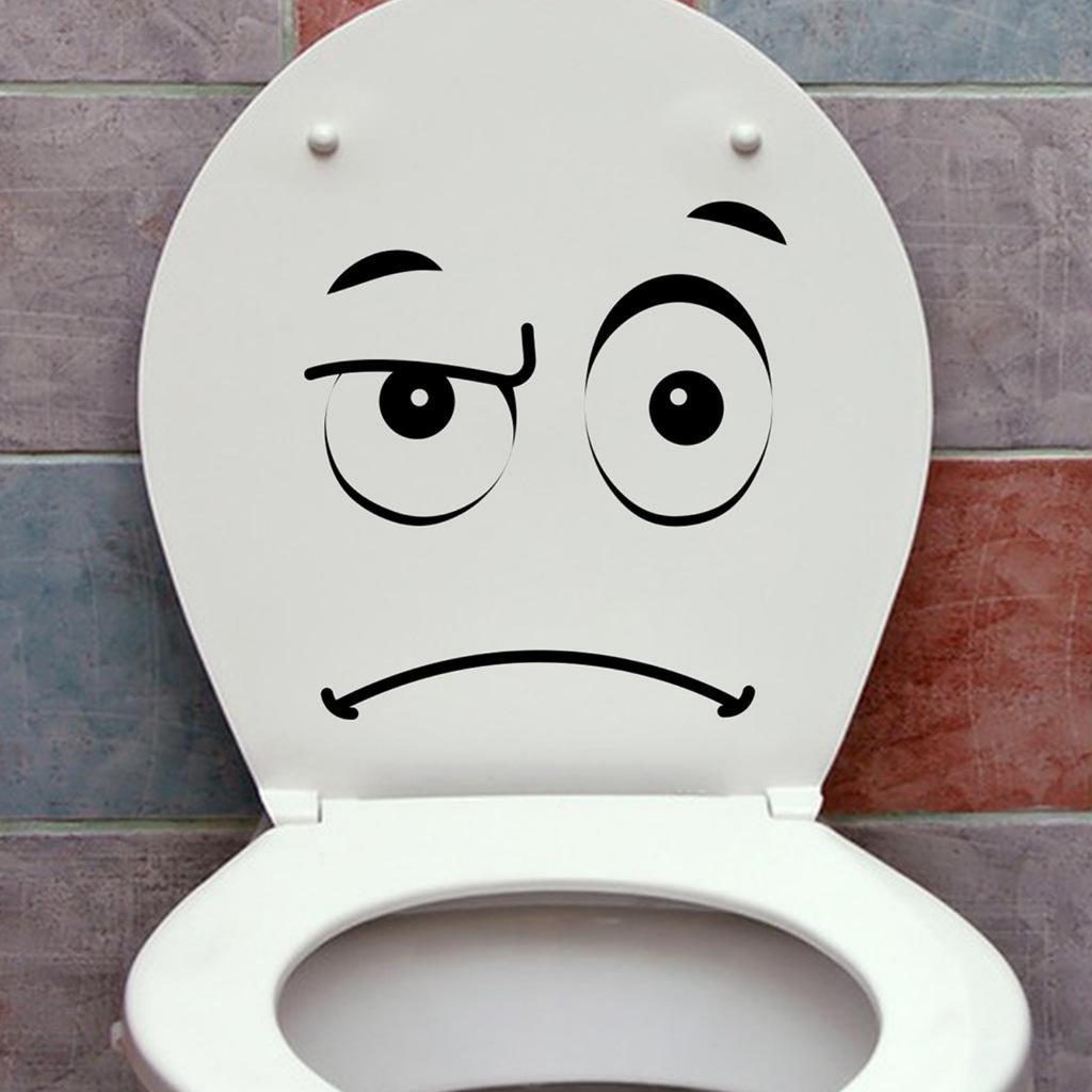 Washroom Room WC Toilet Seat Stickers Put ME Down Monster Smiley Face Wall Art Decal Sticker Funny Kids Potty Training
