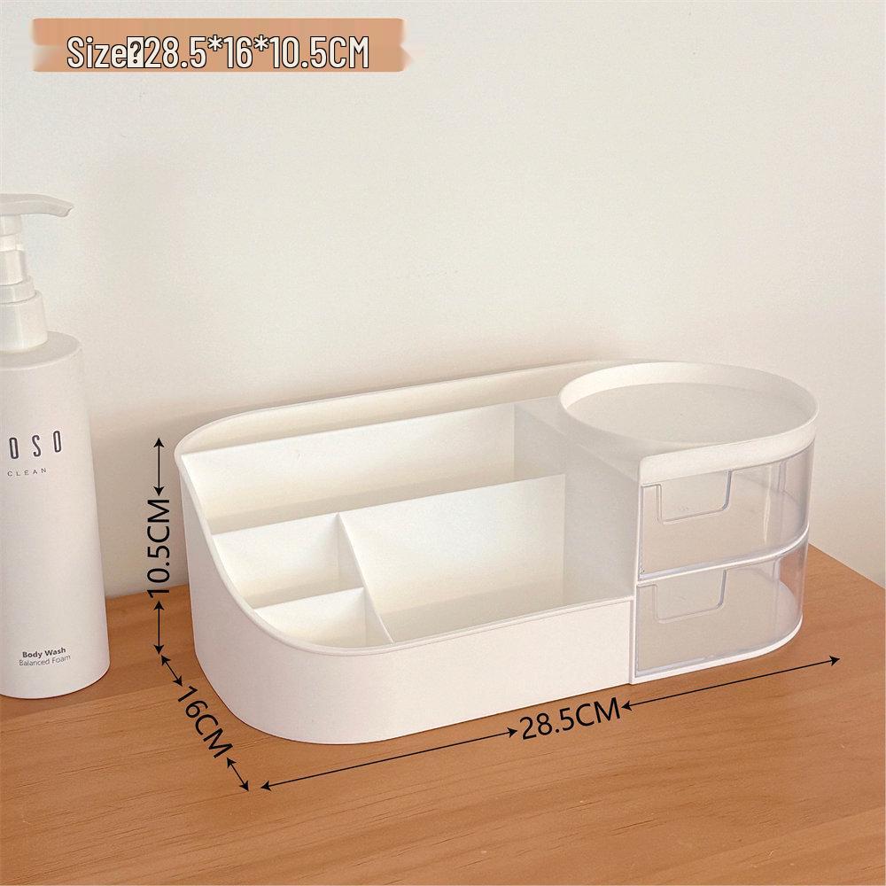 Multifunctional Makeup Organizer with Mirror and Skincare Storage
