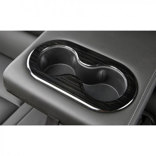 1PCS Titanium 2018- Black Rear Water Cup Panel Frame Trim For Cadillac XT4