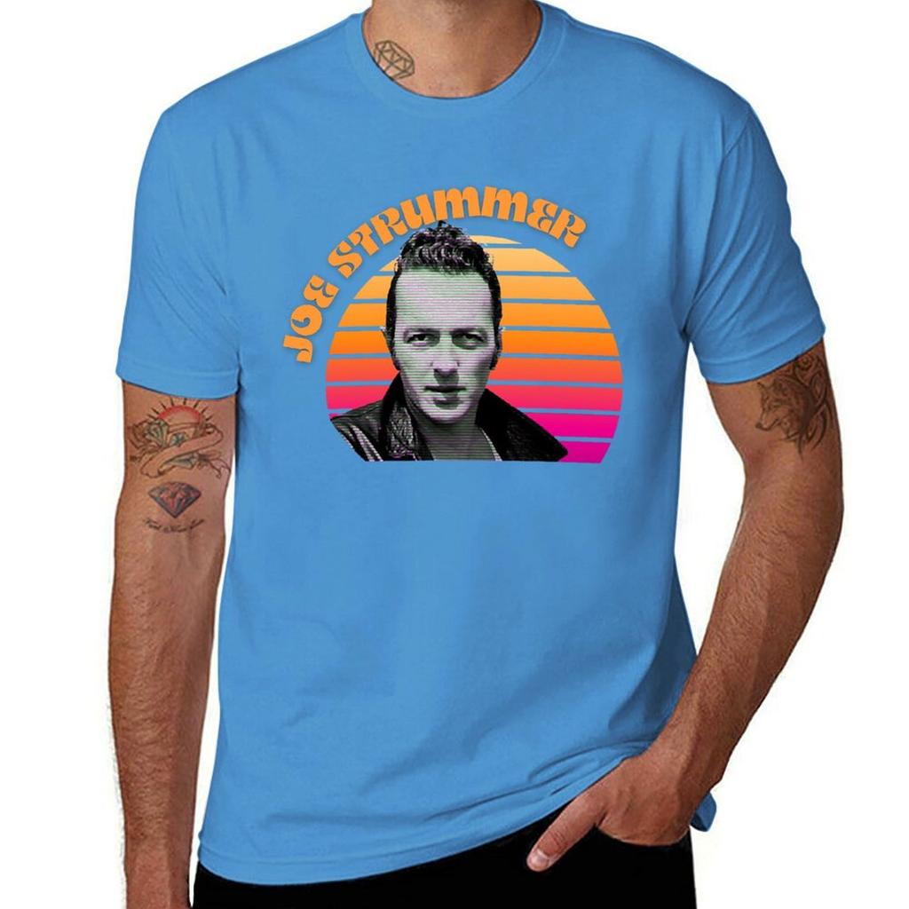 Joe Strummer T-Shirt Tops Blanks Oversized Mens Graphic T-shirts Anime