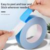 10Meters/Roll Blue Film White Double Sided Tape Sponge Strip 10-30mm Width Multifunctional PE Foam Strong Self Adhesive Tape
