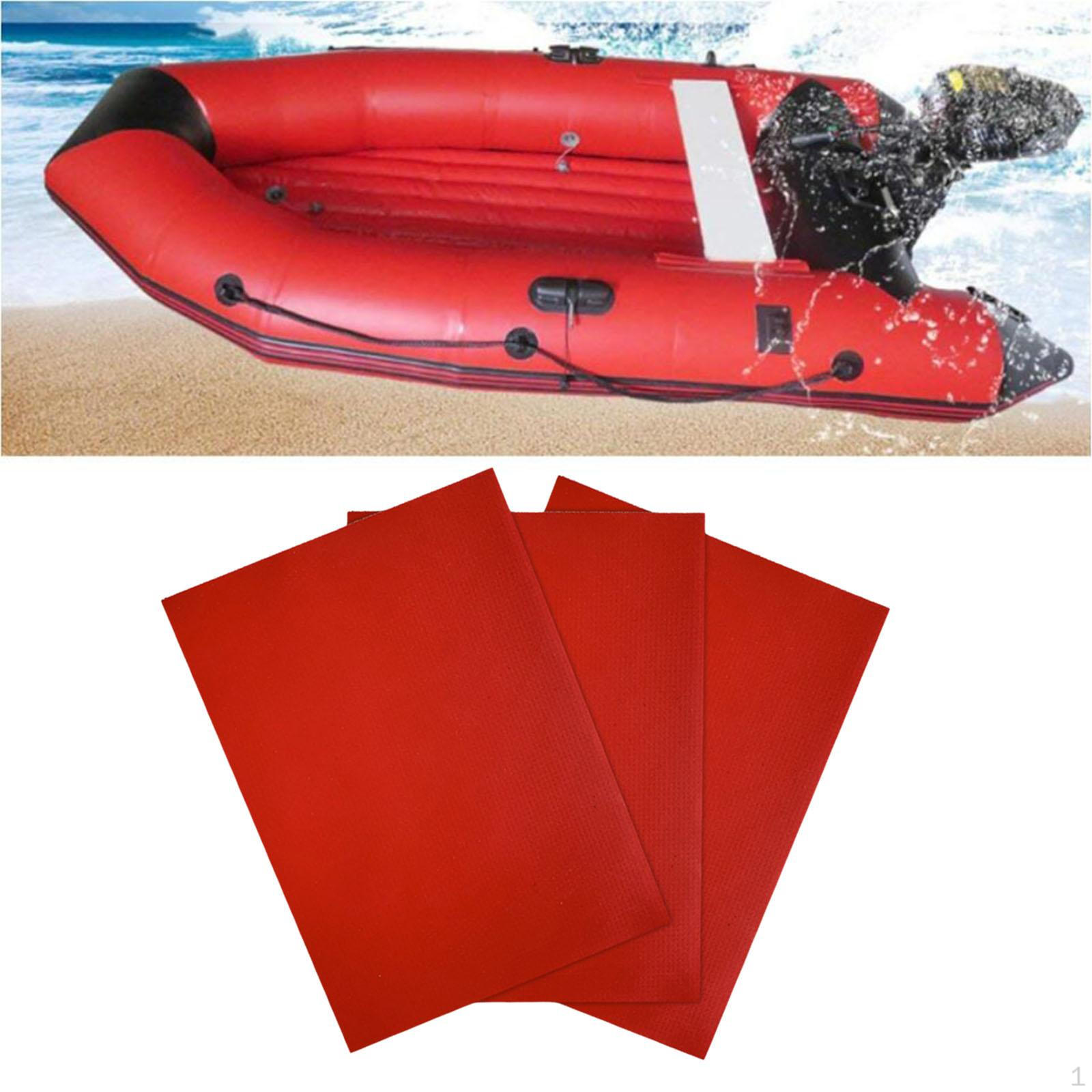 Flicken PVC Reparatur Zelt Schlauchboot Zubehör Kajak Wasserdichtes Kit rot