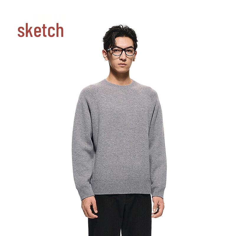 

CROQUIS Men s 2025 Spring Loose Round Neck Sweater L