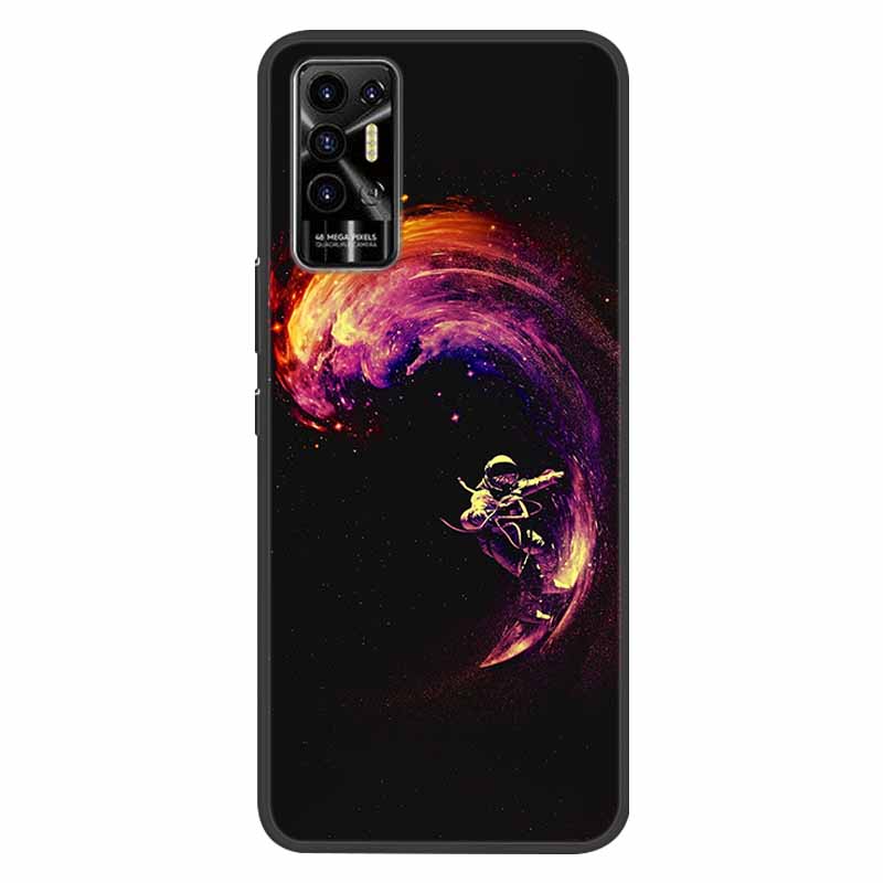 For Tecno Pova 2 Case Pova2 Shockproof Soft silicone TPU Back Cover For Tecno Pova 2 Phone Cases Pova2 2021 Case Cute Cartoon