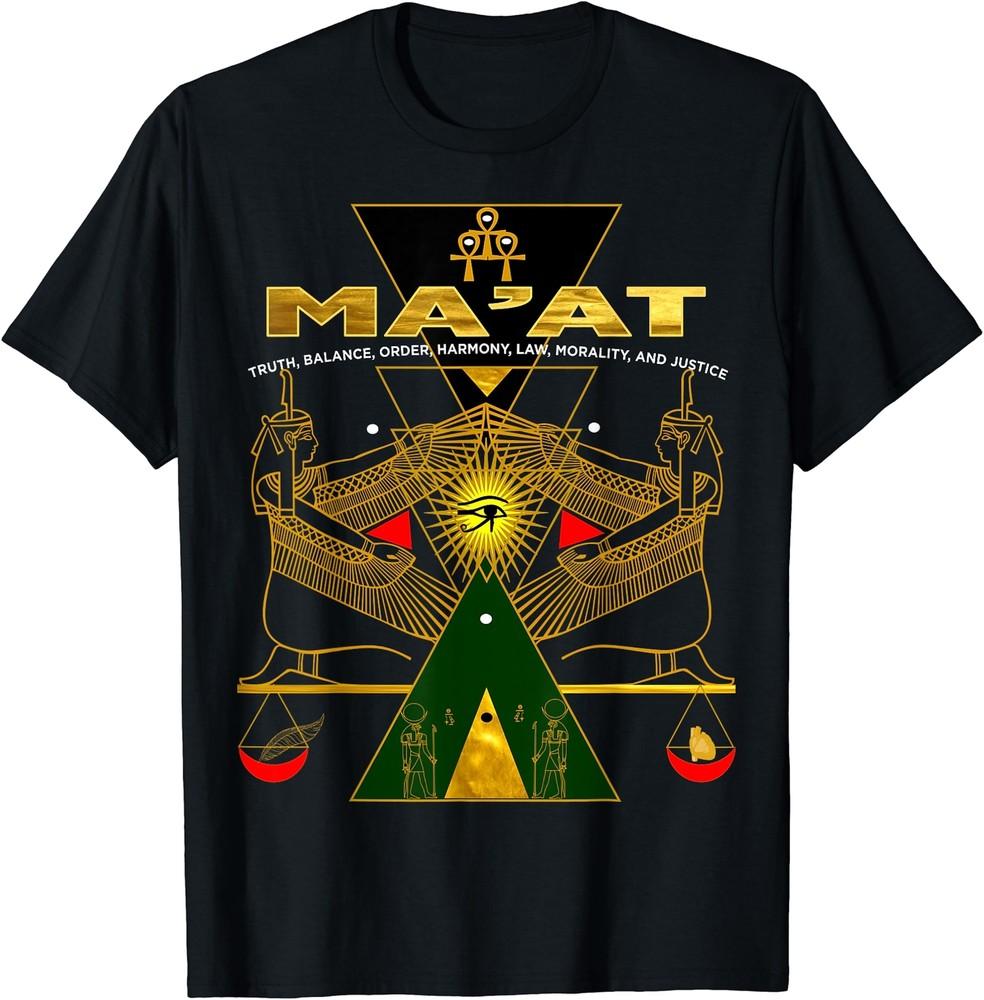 Ancient Egyptian Sacred kemetic Geometry Goddess MAAT Gift T-Shirt Size S-5XL Unisex T-Shirt XXXXL