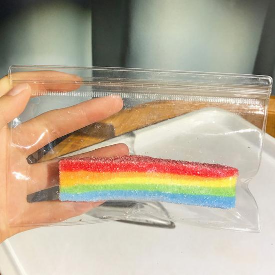 Sour Gummy Candy Strip Toy Slow Rising Stress Relief Colorful Sugar Stick Sensory