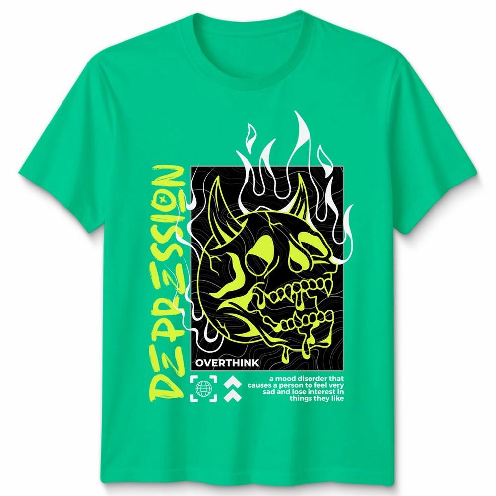 Depression Overthink Unisextal Health Unisex Tshirt Graphic Tee S