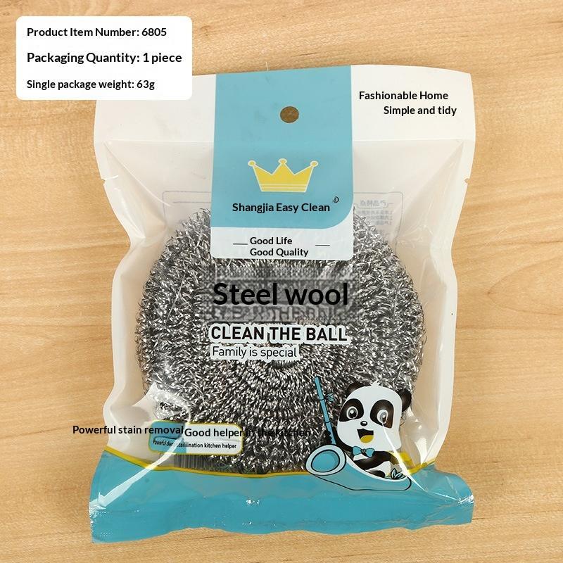 1/2/4Pcs Steel Wire Dishwashing Scrubbers Rust Proof Long Lasting Stainless Steel Balls for Kitchen Cleaning Use