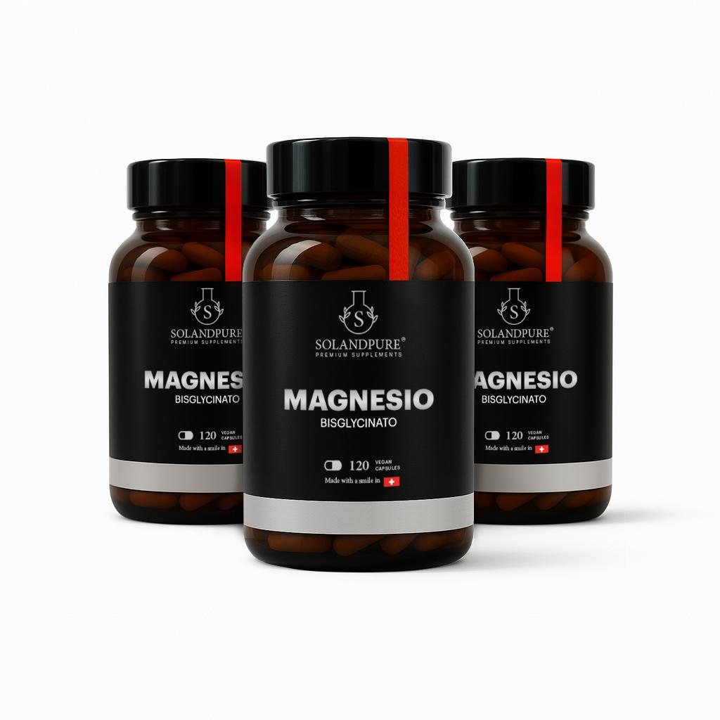 

Magnesio Bisglicinato 750mg - 360 Cápsulas Vegetales Pack Ahorro Alta Absorción - Antiestrés y Relajación Muscular - Calidad Premium Solandpure®