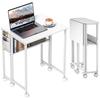 63 Cm Drop Leaf Writing Work Desk - White