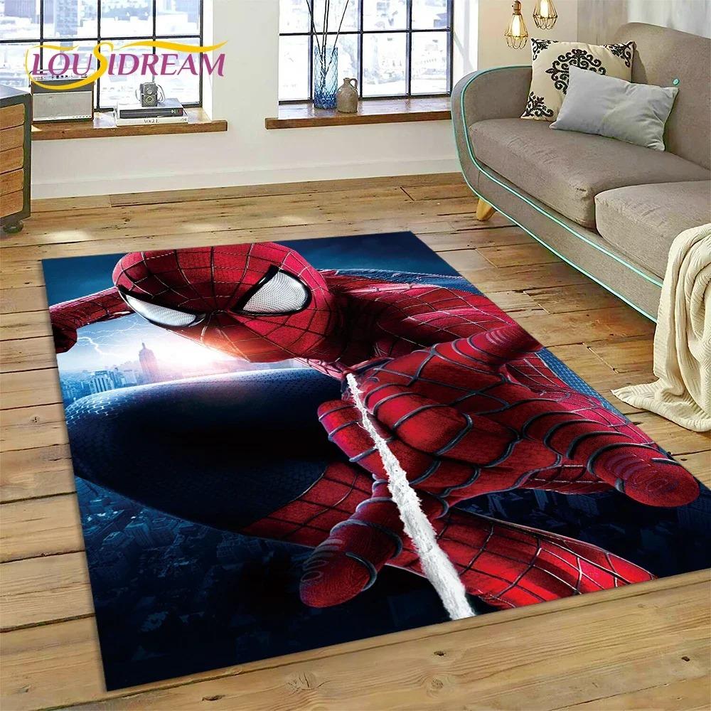 Spider Man Carpet Superhero Marvel Avengers Cartoon Rug Bedroom Living Room Sofa Kids Large Home Decor Entrance Floor Mat