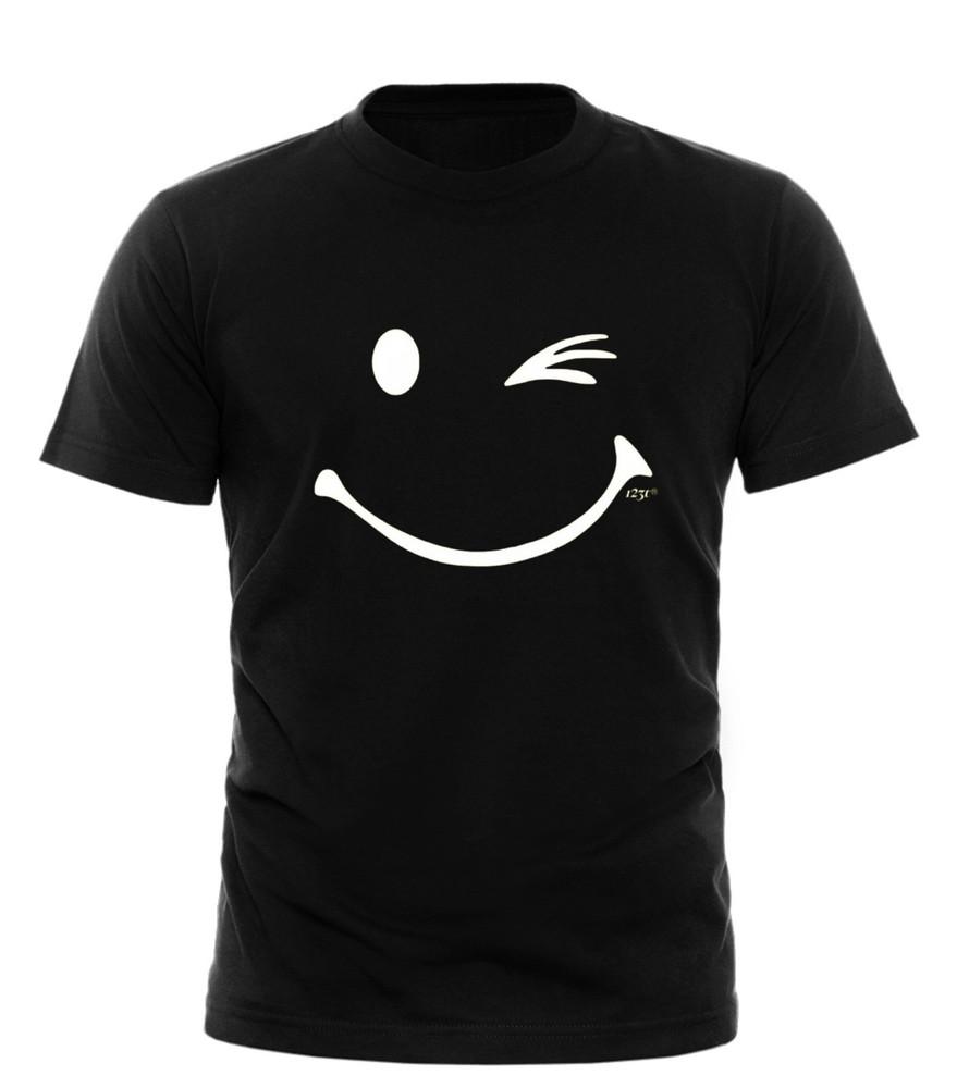 Smile Wink Mens Funny Novelty Tee Top Gift T Shirt All Sizes Black Blue Tshirt Unisex T-Shirt XL