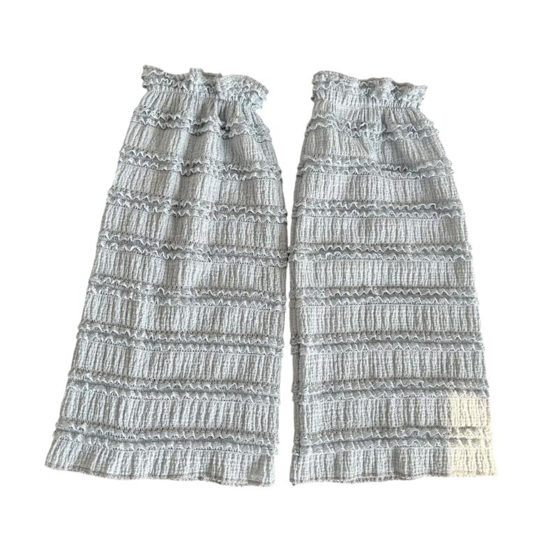 Japanese Tiered Ruffle Lace Leg Warmers for Women and Teens Knee Length Flared Leg Covers for Cosplay and Daily Wear