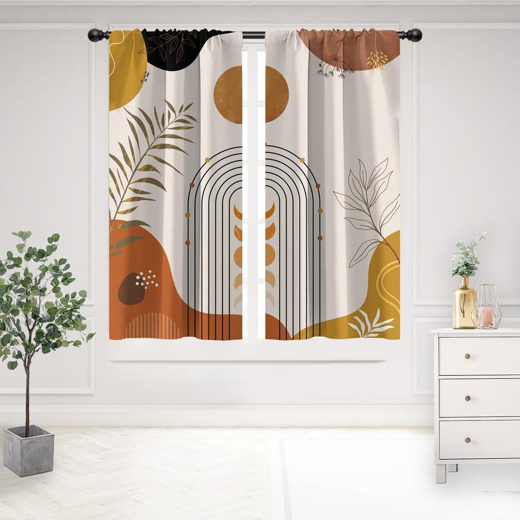 Dinosaur Window Curtains Jurassic Dino Boys Kids Girls Animals Nature Wild Forest Leaf Cute Teen Room Drapes Curtain Made Of Polyester With Rod Pocket