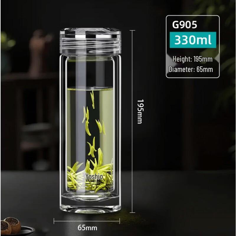 Shuiyisheng G905 Double-Layer Heat-Resistant Alkaline Glass Cup