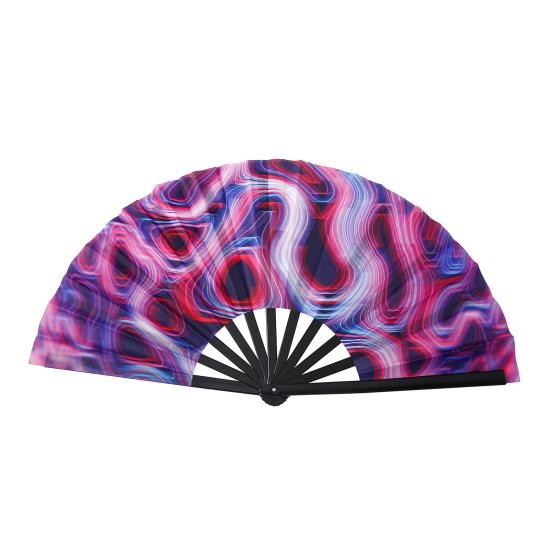 

Большой складной вентилятор, портативный радужный ручной вентилятор, летний охлаждающий вентилятор, украшение G