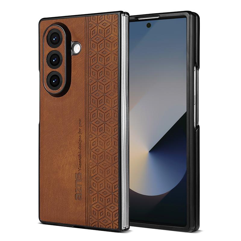 For Samsung Galaxy Z Fold 7 Case Soft PU Leather Skin Protective Back Cover Phone Case For Samsung Z Fold 7 6 5 4 3 Phone Shell