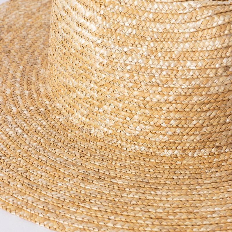 Cappello Jazz Estivo da Donna 100% Uncinetto Cappello di Paglia di Grano Corpo Artigianale Base Modisteria Fedora Panama Cappelli da Sole da Spiaggia Chapeau Berretti Unisex
