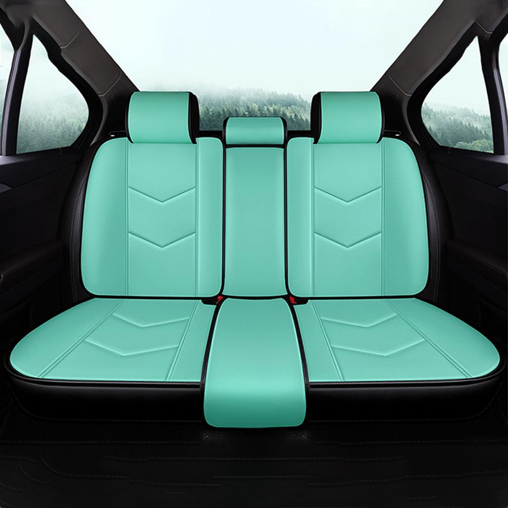 Universeller Autositzbezug aus PU-Leder für Vordersitze, geteilter Rücksitzbezug, ganzjährige, einfach zu installierender Sitzschutz für Autos und SUVs