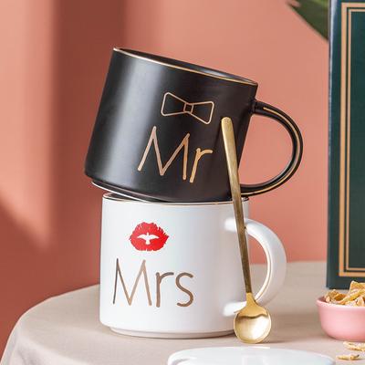 Tazza nordica semplice, regalo per coppia, tazza da caffè in ceramica, tazza da latte