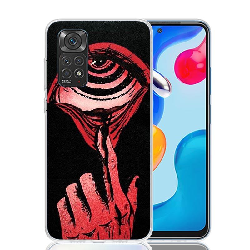 Scary Face Eyes Phone Case For Xiaomi Redmi Note 15 14 13 12S 12 Pro Plus 11S 11E 11 11T 10S 10 Art Soft Pattern Cover Redmi Not