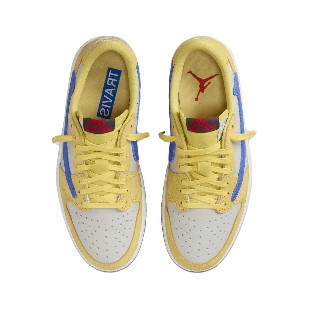 Jordan x Travis Scott Air Jordan 1 Retro Low OG Low top Children's Basketball Shoes Yellow Children Aged 3 7 Years Old DZ5909-700