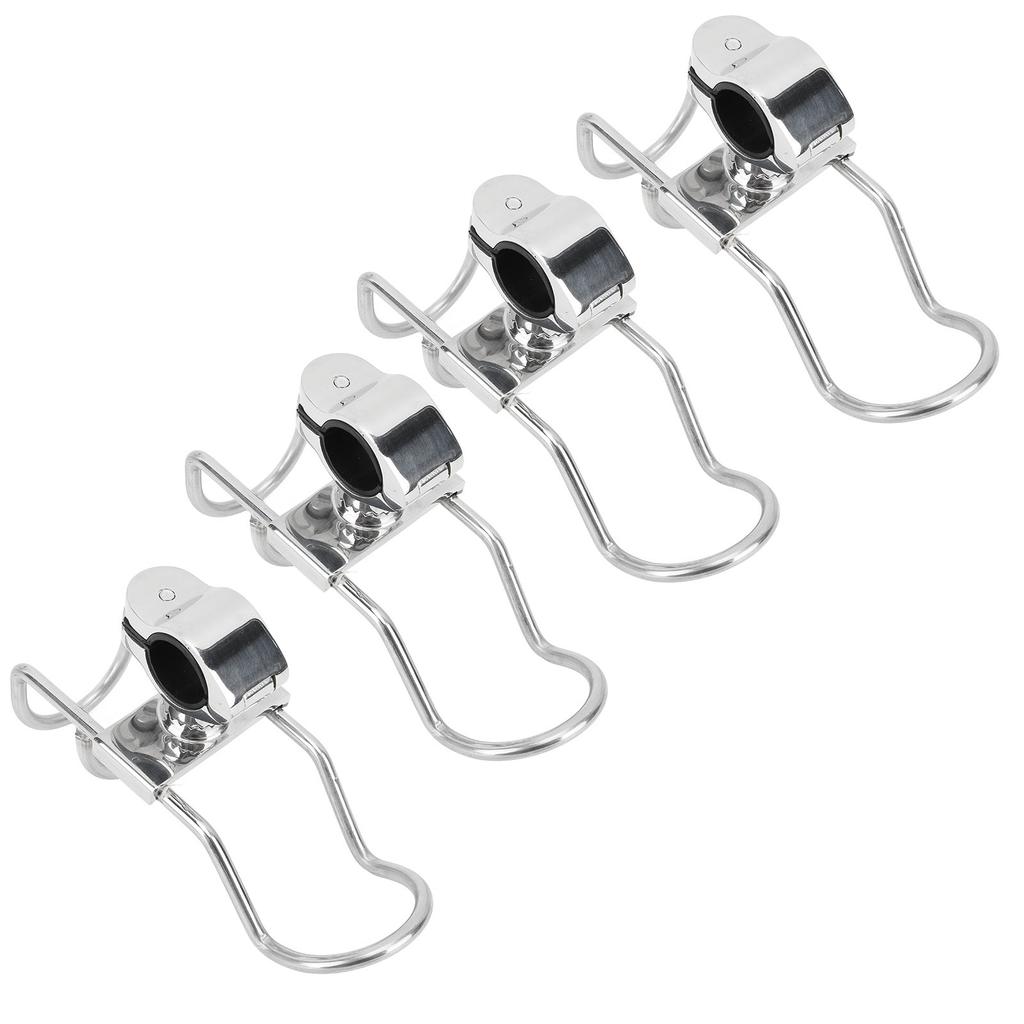 4 Stück Angelrutenhalter für Boote Edelstahl 316 25mm Rostfrei Hohe Festigkeit für Marineyachten
