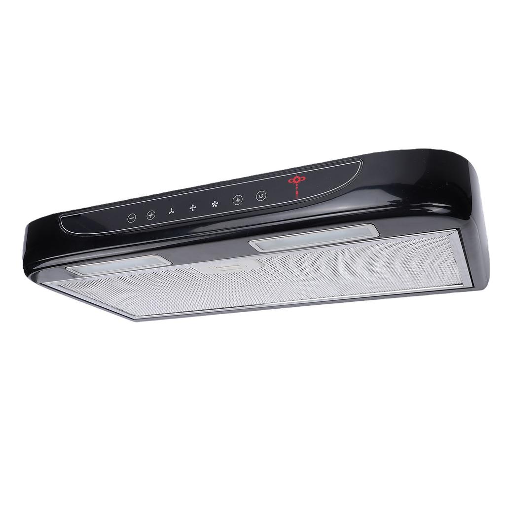 Campana extractora para autocaravana 3 velocidades ajustables 12V Campana extractora de cocina con pantalla táctil Luz LED para autocaravanas Yates Pequeña