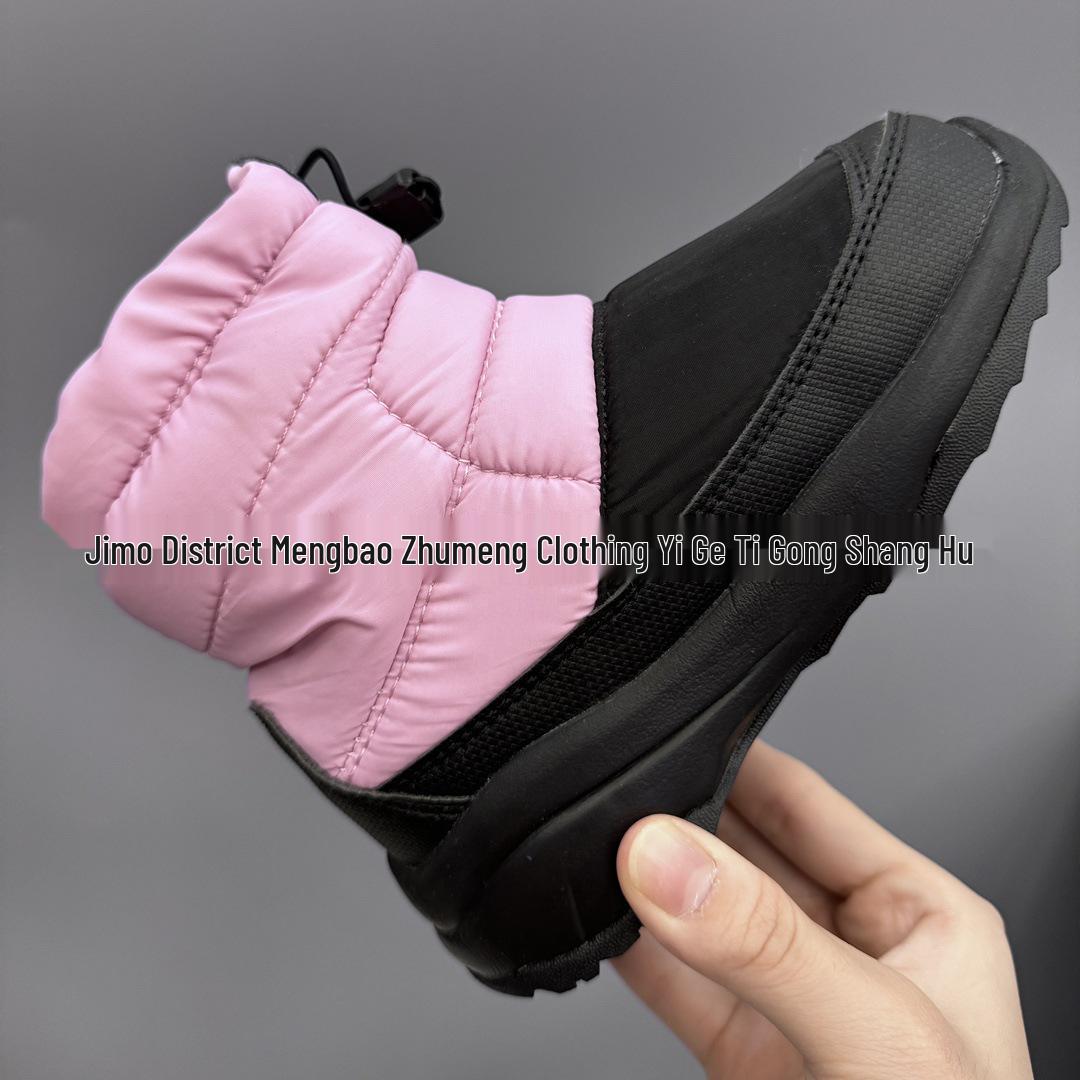 DK008 Kids  TNF Snow Boots, Unisex, Velvet-Lined for Fall and Winter 30