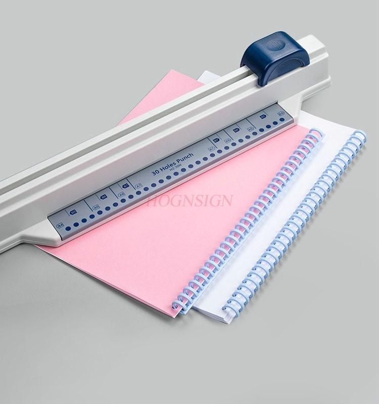 Hand pushed loose leaf notebook puncher with 30 circular holes,notebook puncher,