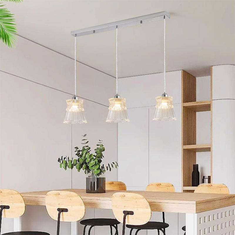 Modern Glass Pendant Light for Bedroom Kitchen Dining Room Hanging Lamp LED Flower Luminaire Chandelier Nordic Lighting Cafe Bar