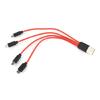 Multi Charging Cable 4 in 1 Multiple Micro USB Charging Cord Adapter Micro USB