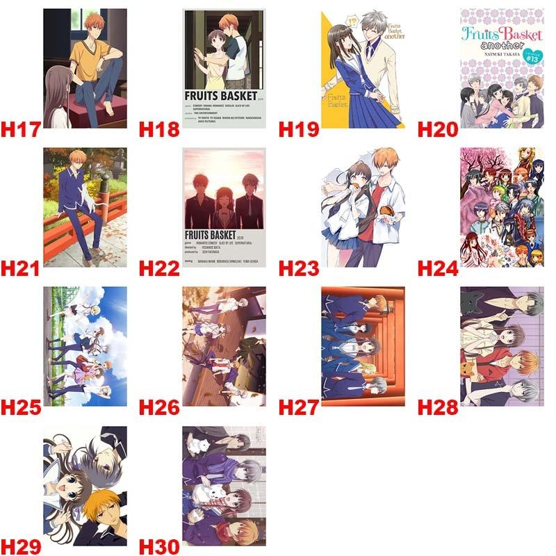 Imprimare HD Anime Coș cu fructe Postere hârtie acoperită albă Poster de pictură Wall Art Decor Living Room Home Bar Decor Imagini