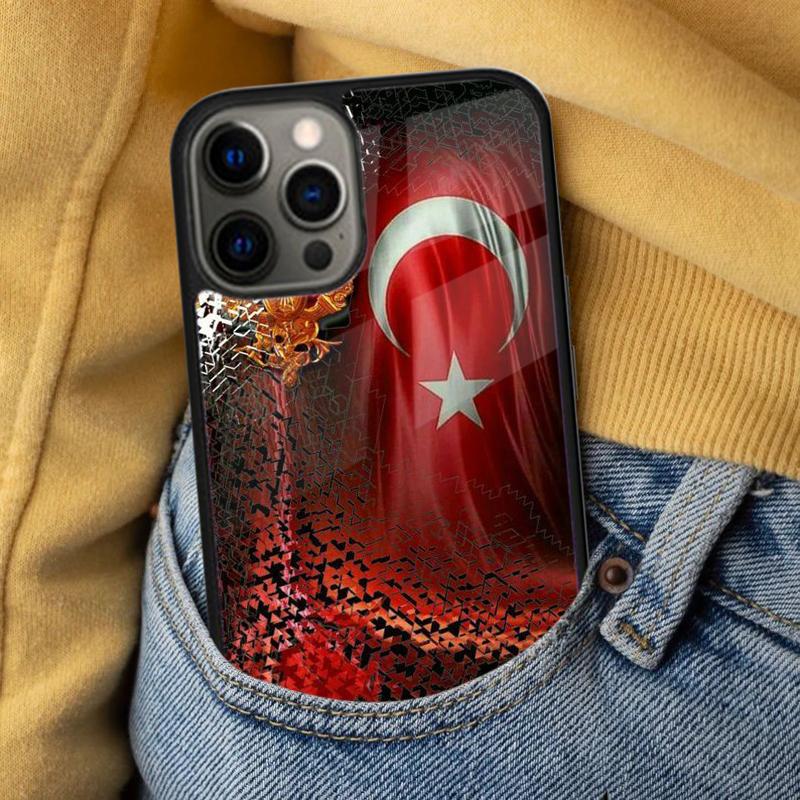 Türkei Flagge Weiche Handyhülle für iPhone 17 Air 16e Pro max 15 Pro 13 14 Plus 11 12 MagSafe Magnetische Hülle