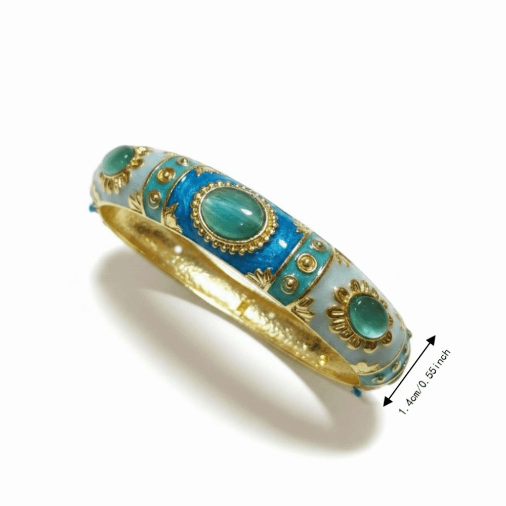 Widen Enamel Bracelet 1.4cm Faux Cat‑Eye Enamel Bangle Enamel Bangle  For Women / Adults