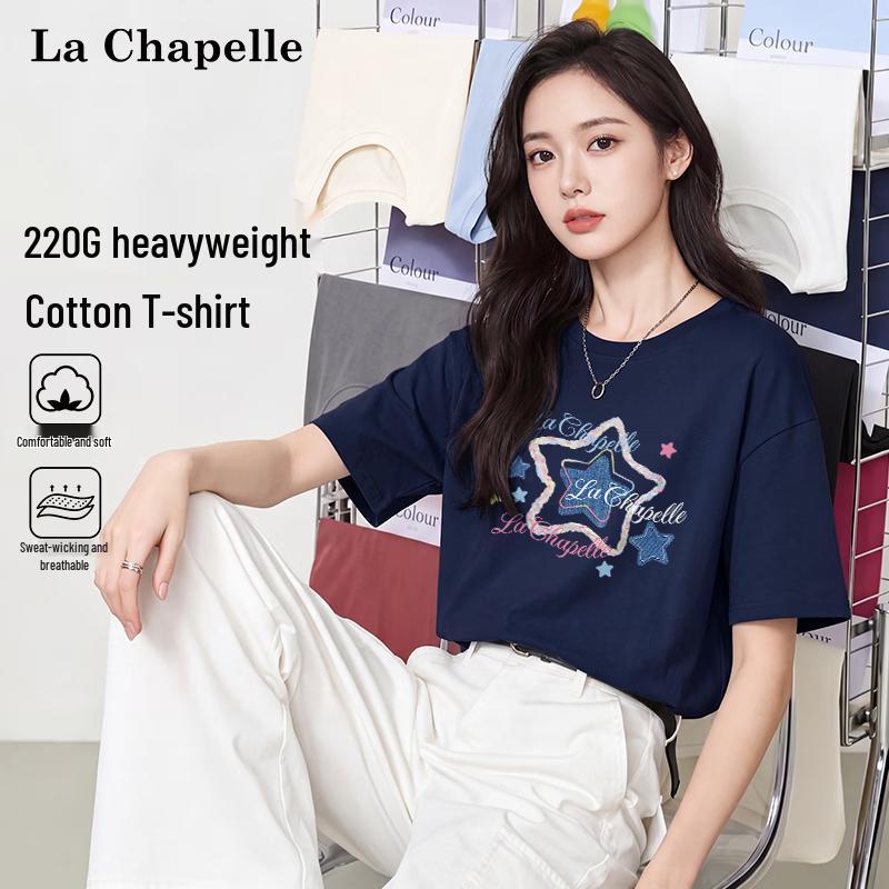 La Chapelle Japanese Minimalist Cotton Graphic T-Shirt
