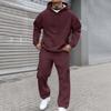 Men's Two-Piece Set, Hoodie & Elastic-Waist Cargo Pants For Casual Outdoor Sports