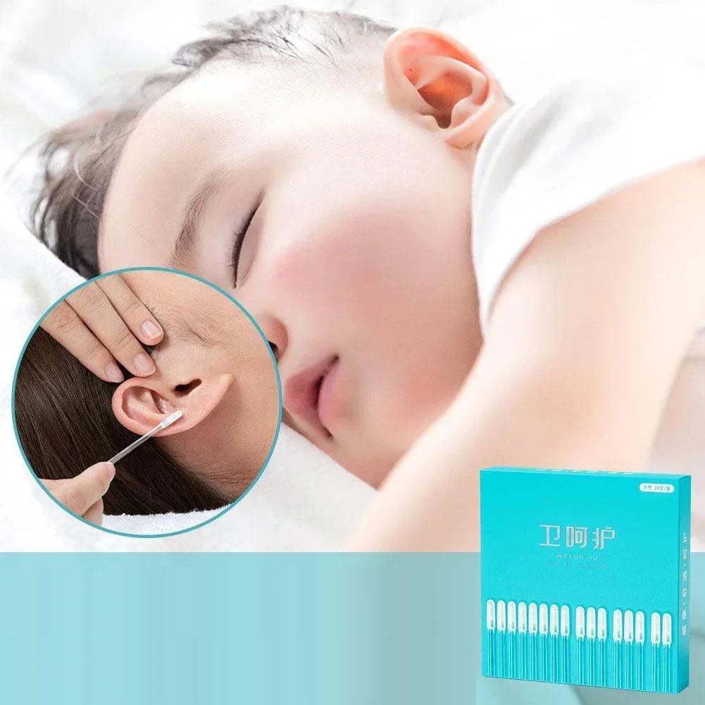 24Pcs/set Sticky Ear Pick Adhesive Ear Cleaner Set For Ear Cleaning Reusable Sticky Ear Sticks Swab Ear Cleaning Tool